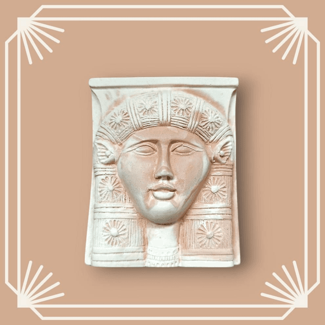 Amulette - Statuette Déesse Hathor - Egypte antique - Argile &amp; Gypse 